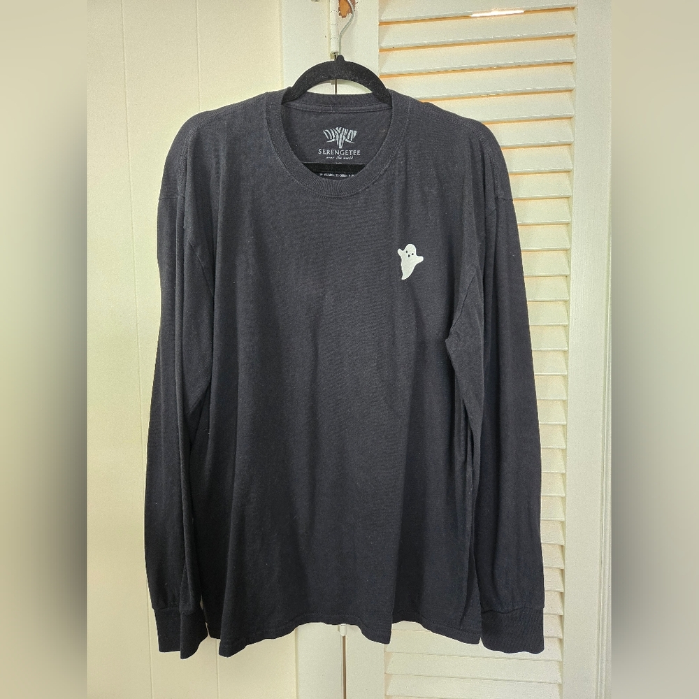 Serengetee XL Black Ghost Long Sleeve Tee